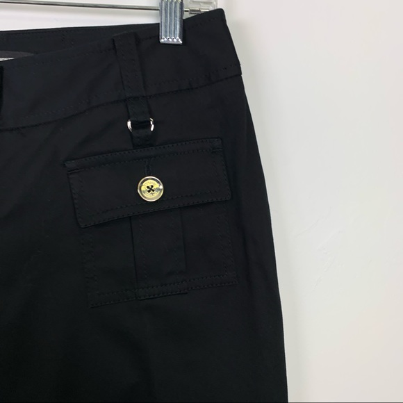Express Black Crop Trousers Pant Pocket Detailing - Picture 13 of 14